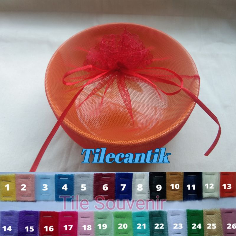 Tile mangkok two tone / bungkus tile/ bungkus souvenir/ kemasan tile/ kemasan souvenir/ tilecantik