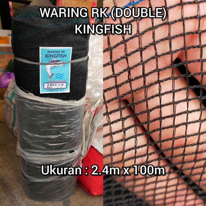 WARING RK JARING IKAN KERAMBA LEBAR 2.4 METER merk KINGFISH RK PER ROLL