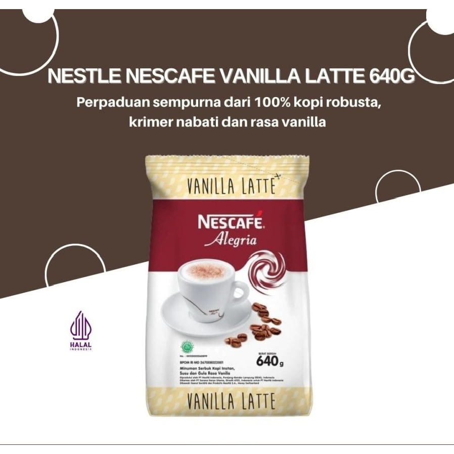 

Nestle nescafe vanilla latte 640grm bubuk kopi nestle nescafe vanila latte 640gram nestle nescafe 640gr