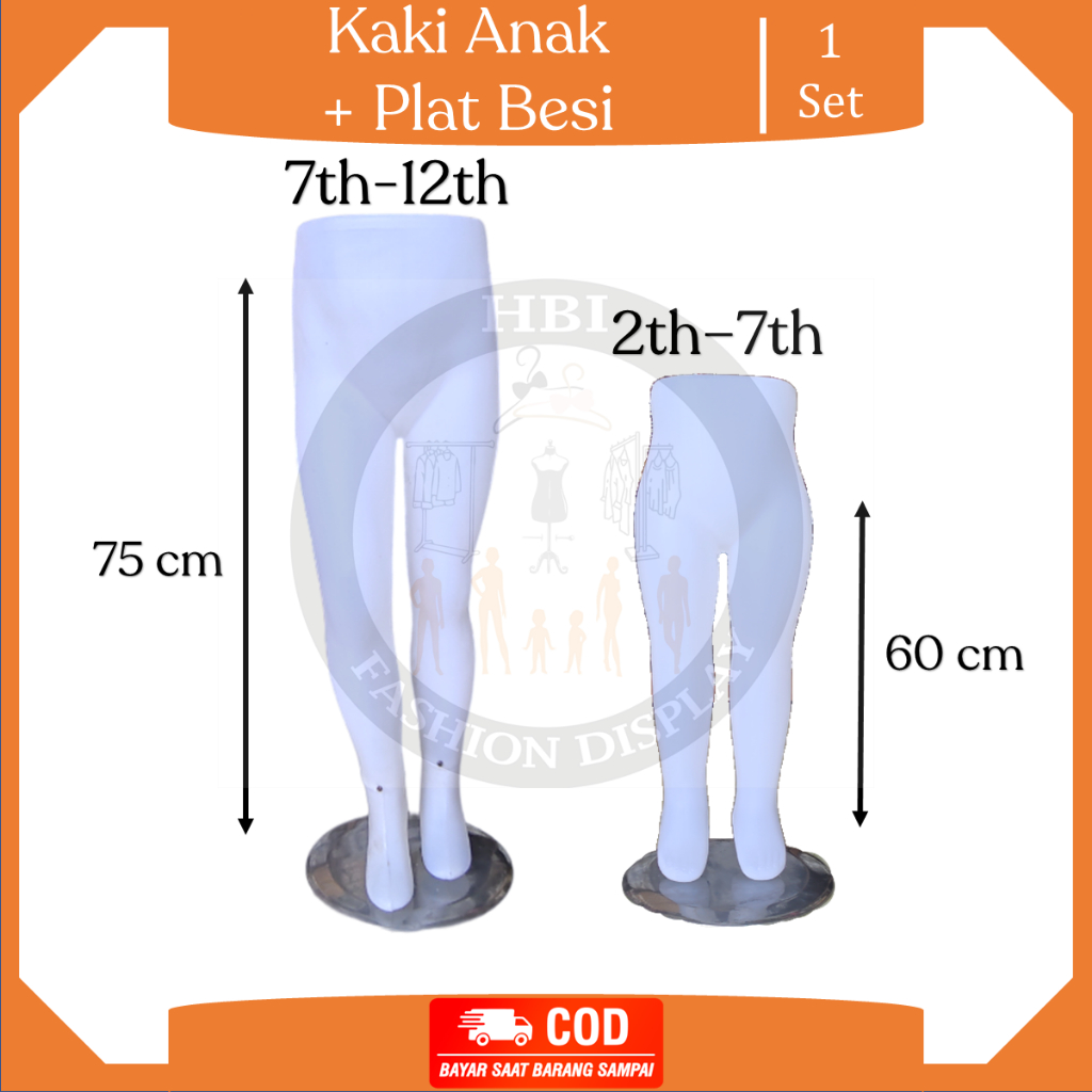 Display Manekin Kaki Anak Bening / Patung Anak / Patung Kaki / Patung Anak Display
