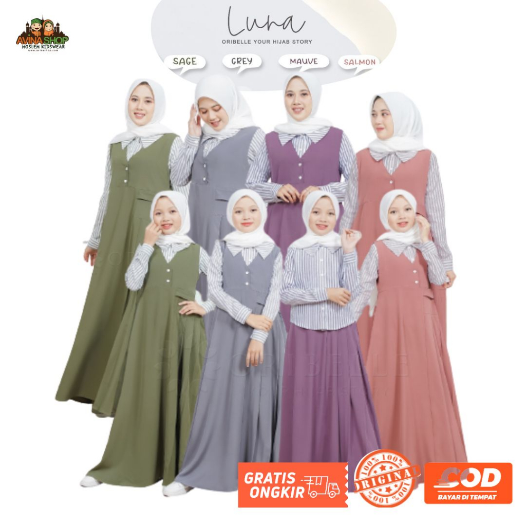 Setelan Blouse Overall Anak dan Remaja Perempuan / Setelan Baju Muslim Anak dan Remaja Perempuan / S