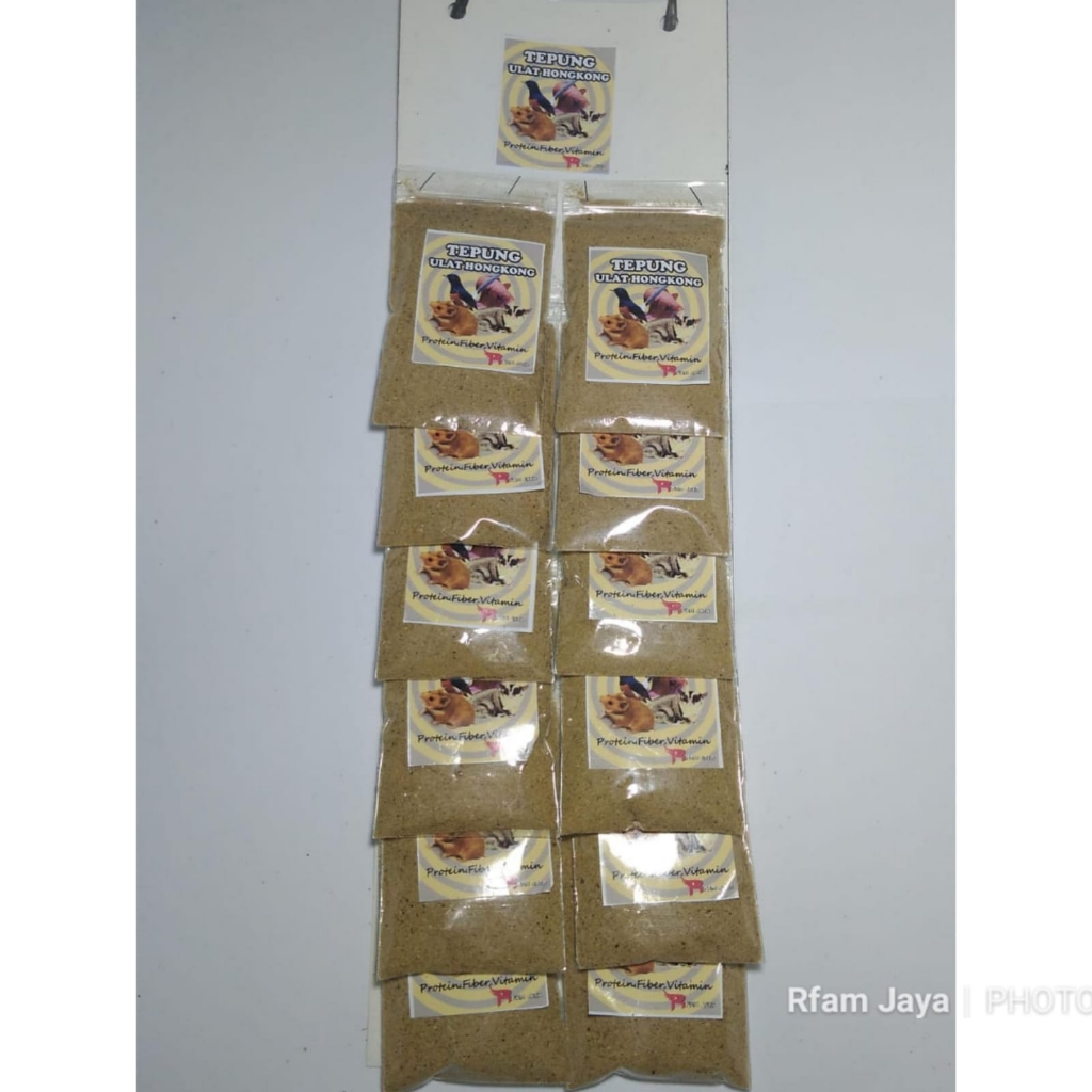 

TEPUNG ULAT HONGKONG RENCENGAN ISI 12 PCS UNTUK JUAL DI TOKO/KIOS