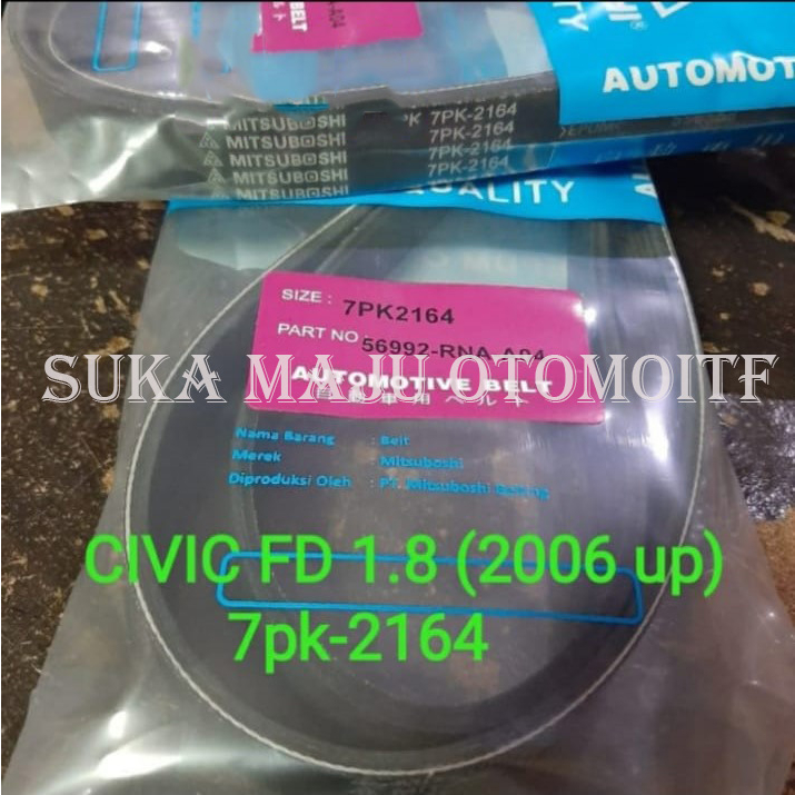 fan van v belt tali kipas 7pk2164 civic FD 1.8CC 2006 7pk-2164