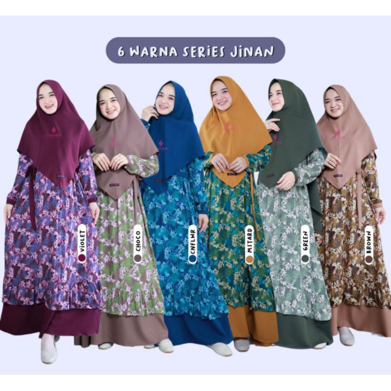 NAYMA - READY JINAN DRESS BY NAYMA HIJAB/SARIMBIT JINAN SERIES BY NAYMAHIJAB/SARIMBIT JINAN ORIGINAL