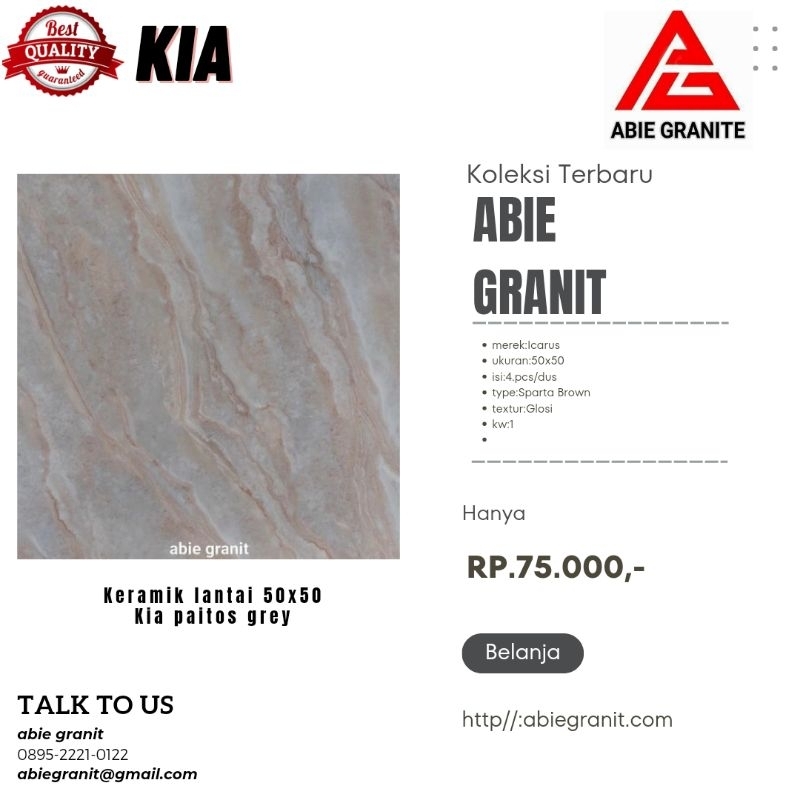 keramik lantai 50x50 sparta brown