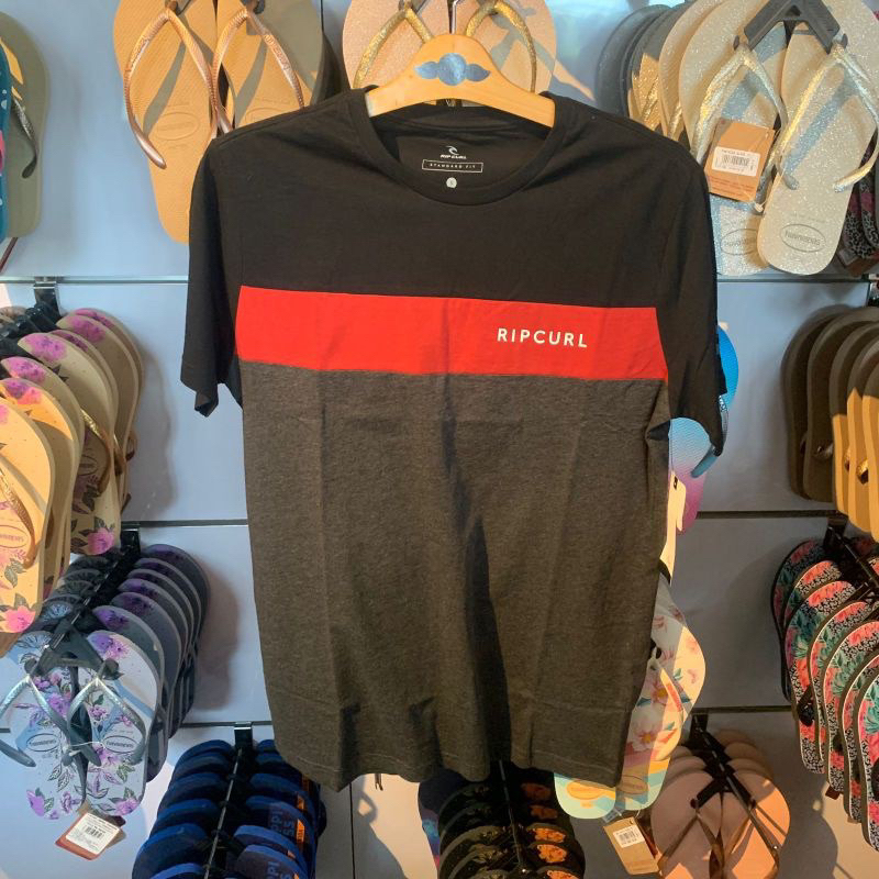 RIPCURL baju kaos trilogy hitam merah NEW ORIGINAL 100%