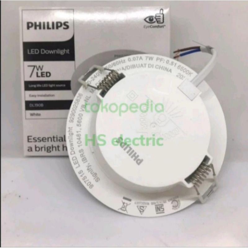 LAMPU DOWNLIGHT PANEL PHILIPS ERIDANI INBOW 7WATT  7W -4000K