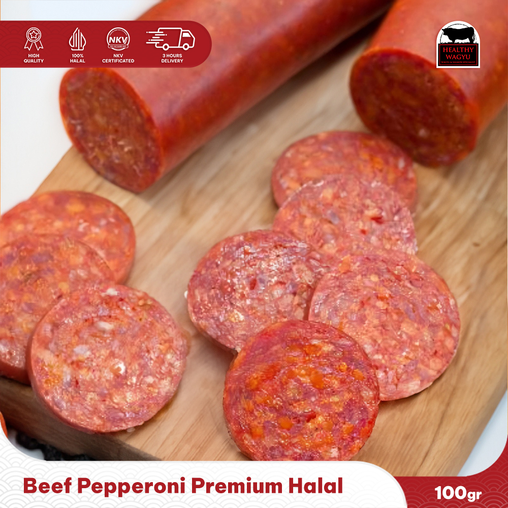 

Beef Pepperoni Halal 100gr Healthy Wagyu