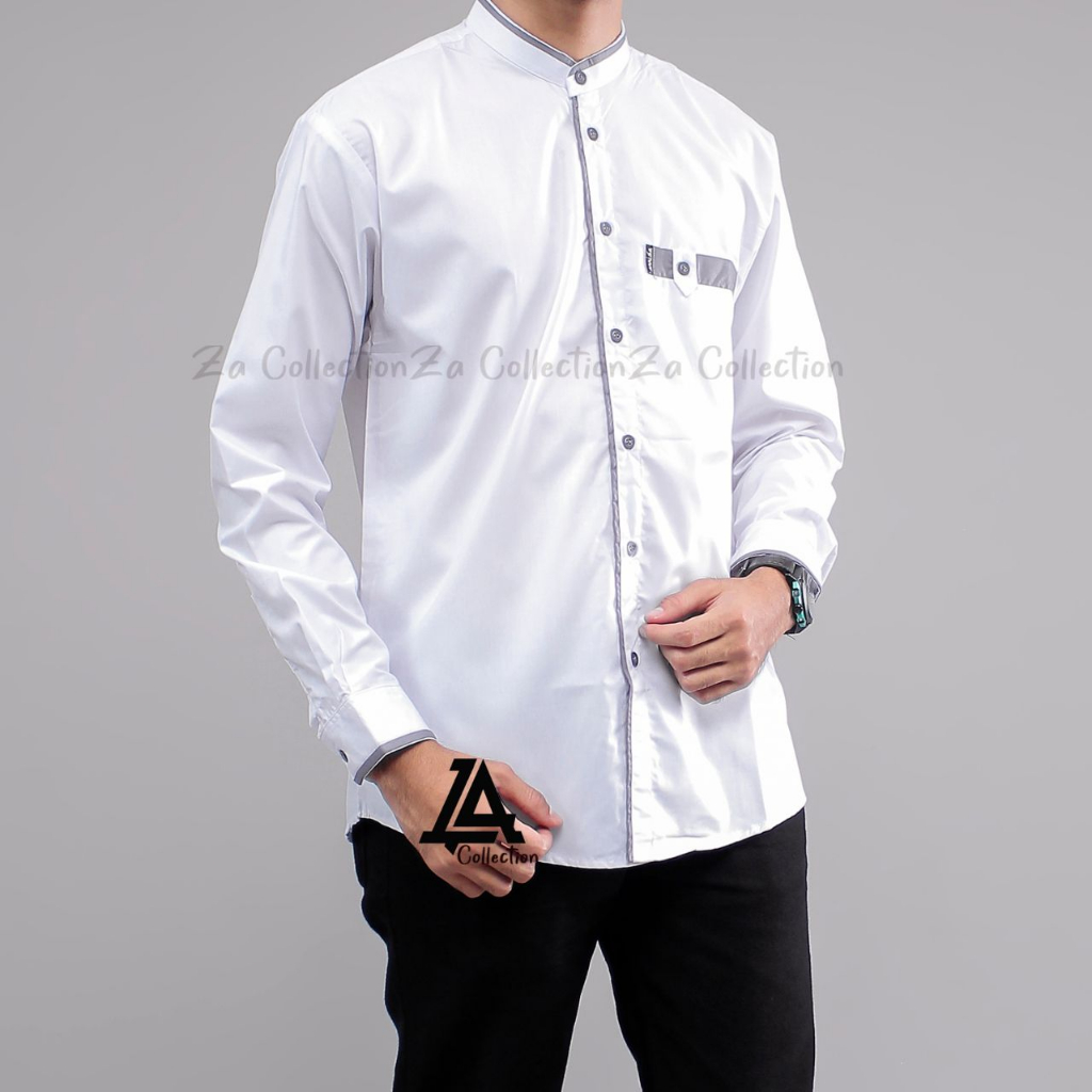 KOKO PUTIH LENGAN PANJANG KOKO EL RUMI TERLARIS BAJU KOKO WARNA PUTIH BAJU KOKO PRIA MODERN /KOKO LE