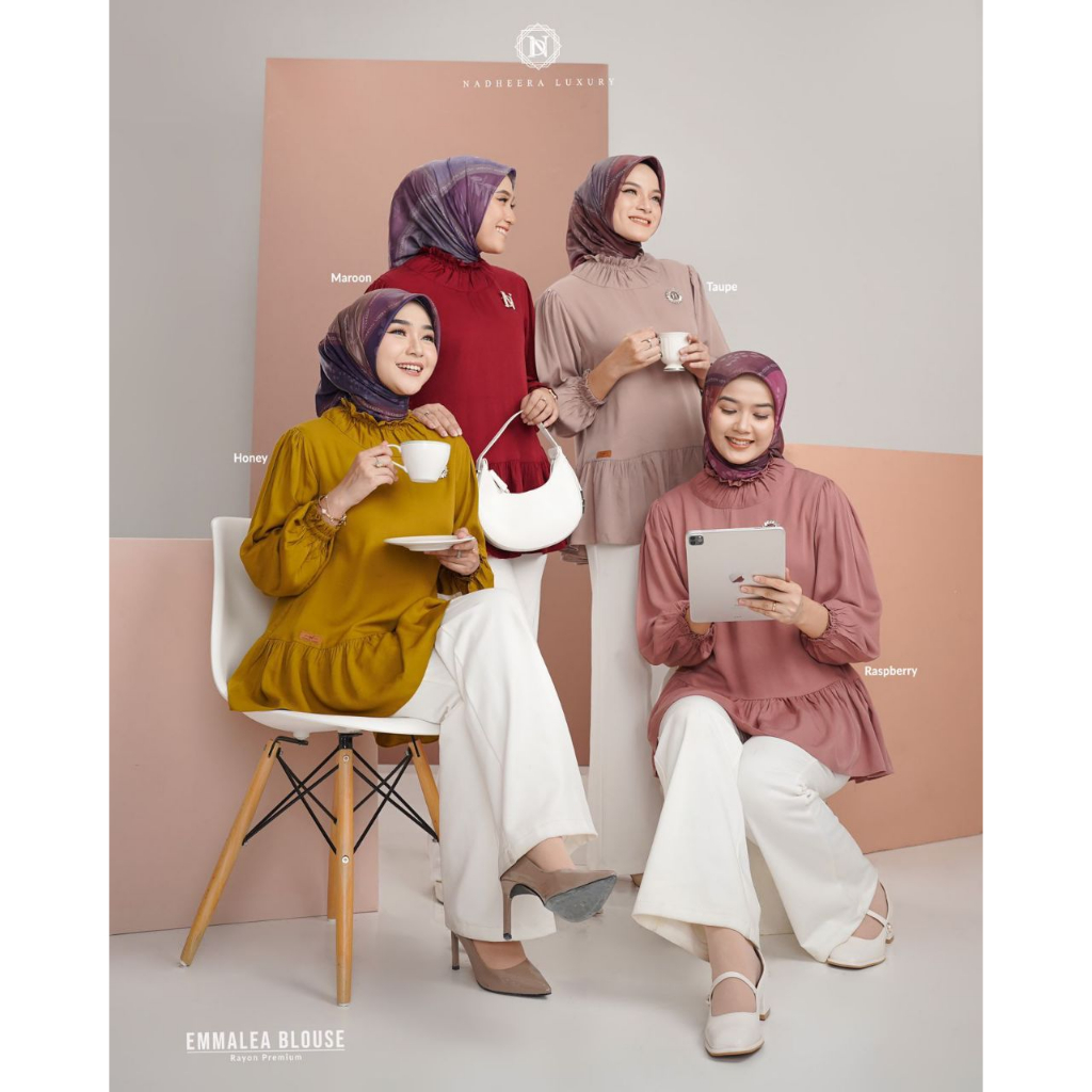 NADHEERA EMMALEA BLOUSE Atasan Wanita by Nadhera Luxury
