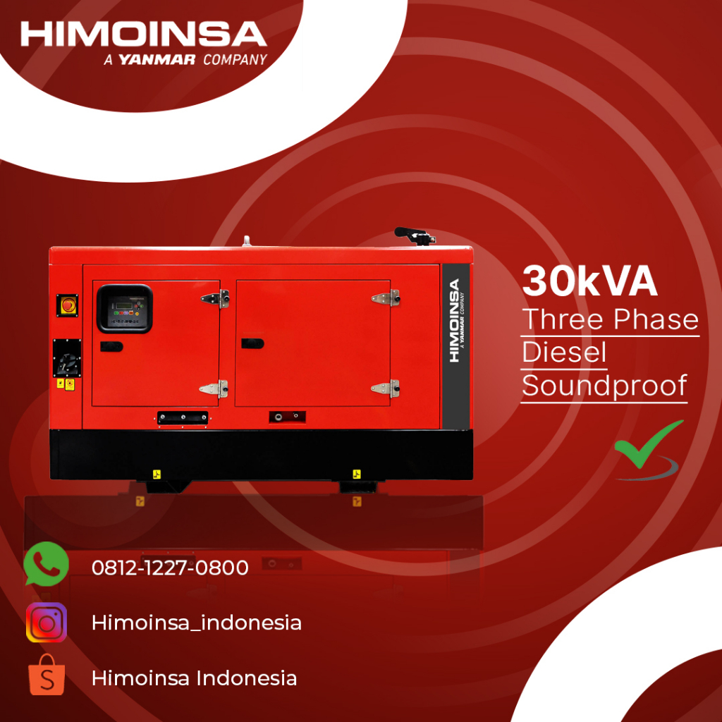 Genset Diesel 30 KVA Yanmar Silent/Open Stamford - Murah & Berkualitas