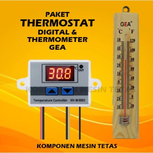 Paket Thermostat Termostat Digital Termometer Gea Mesin Tetas Telur Full Otomatis Penetas Telur Otom