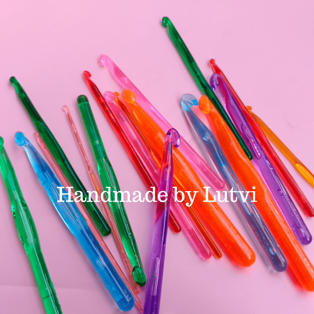 Hakpen acrylic satuan | hakpen rajut plastik | hakpen plastik | hakpen bening | hakpen besar | hakpe