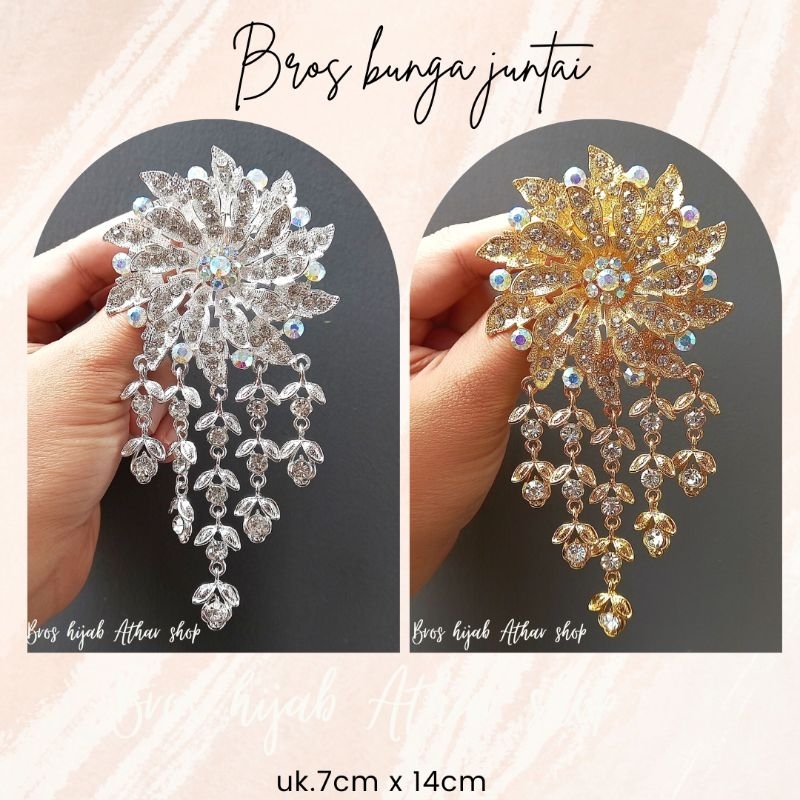 Bros kebaya pengantin/bross besar/bros pesta mewah/ bros gold
