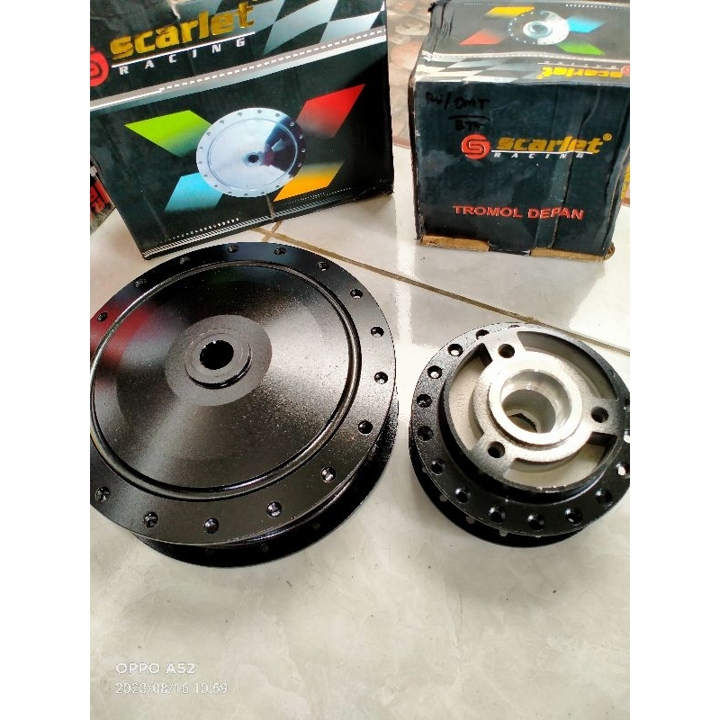 Tromol mio m3 gear hitam set depan belakang scarlet