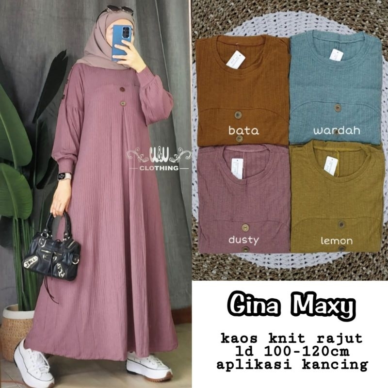GAMIS MAXY GINA MAXY BY WW LD 100-120 BAHAN KNIT RAJUT IMPORT
