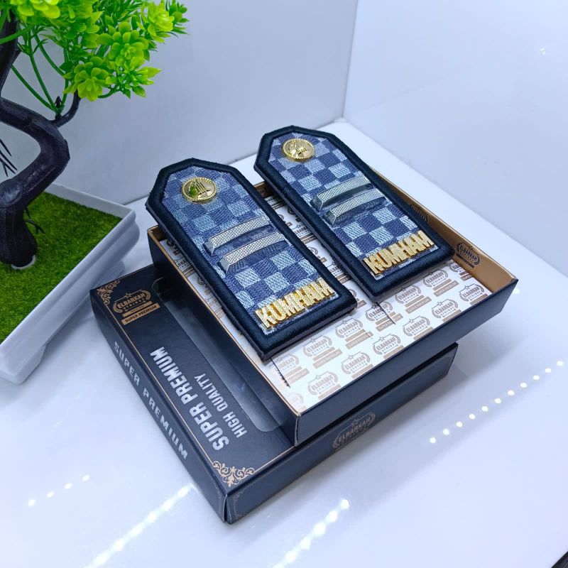 PANGKAT PDU KUMHAM GOLONGAN 2 3 4 AKRILIK BENING LIS BORDIR WARNA ABU KEMENKUMHAM KEWENANGAN IMIGRAS