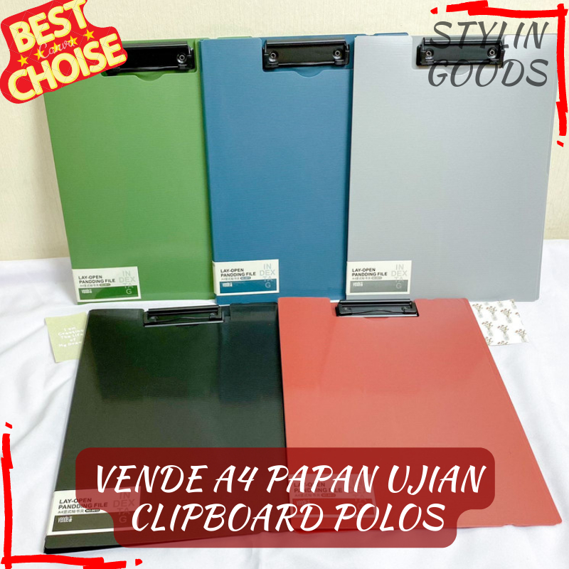 

PAPAN UJIAN CLIPBOARD POLOS DENGAN PENUTUP / VENDE A4 CLIPBOARD PAPAN JALAN PERLENGKAPAN ALAT TULIS SEKOLAH MURAH BISA COD