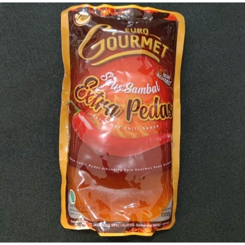 

EURO GOURMET SAUS SAMBAL EXTRA PEDAS 1000gram saus sambal extra hot geurmet 1kg