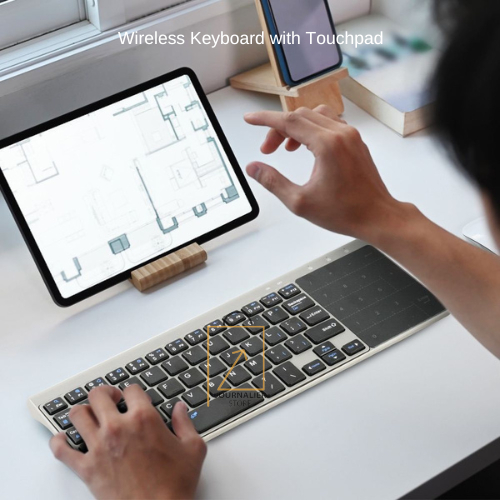 Keyboard Wireless QWERTY with Touchpad Portable Smartphone Rablet Laptop TV PC
