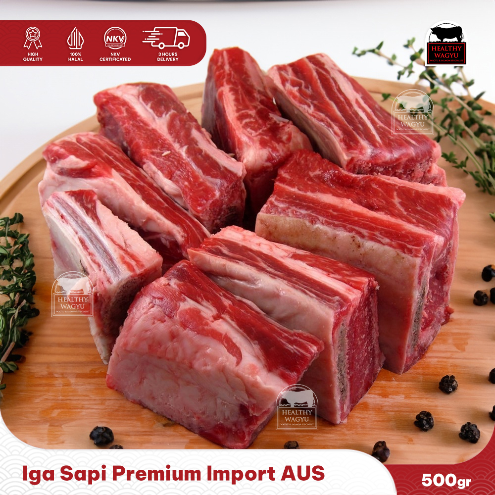 

Iga Sapi Premium Australia 500gr Less Lemak Daging Tebal Healthy Wagyu