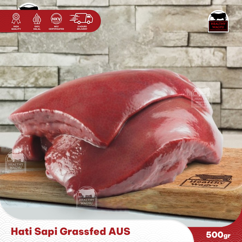 

Grassfed Hati sapi Beef Liver Import Australia 500gr Healthy Wagyu