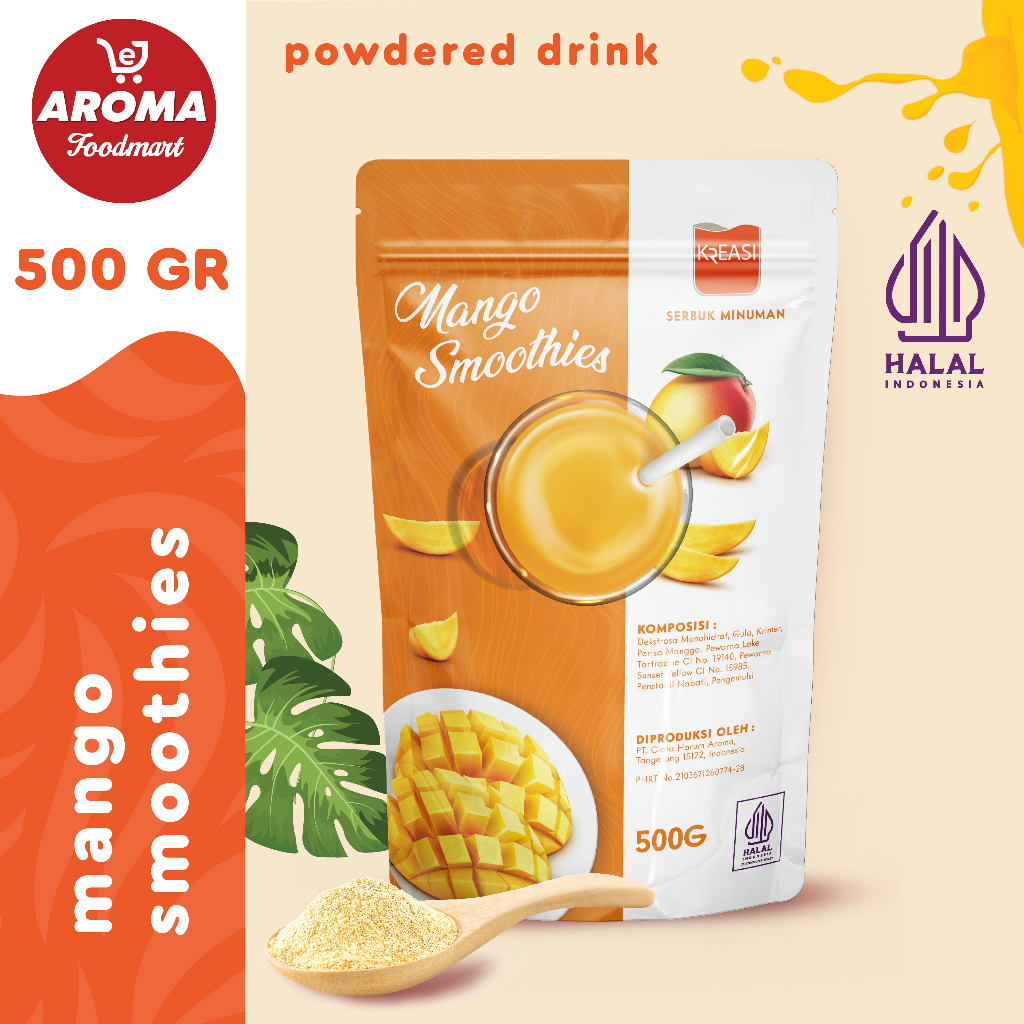 

Kreasi Bubuk Mango Smoothies 500gr / Minuman Serbuk Mangga 500 gr