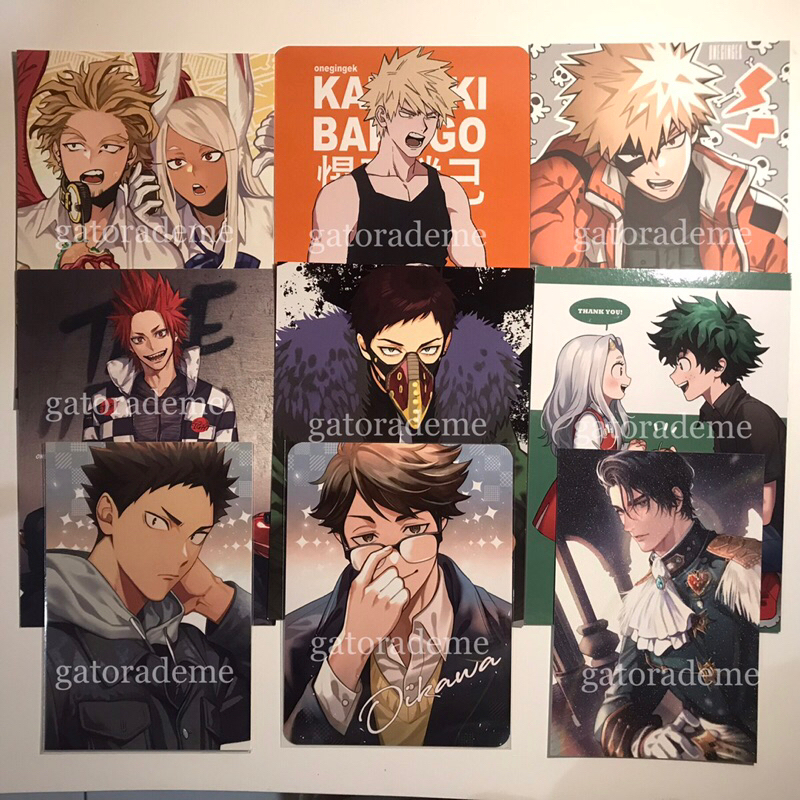 preloved fanmerch postcard posca haikyuu mha tokrev PART 1