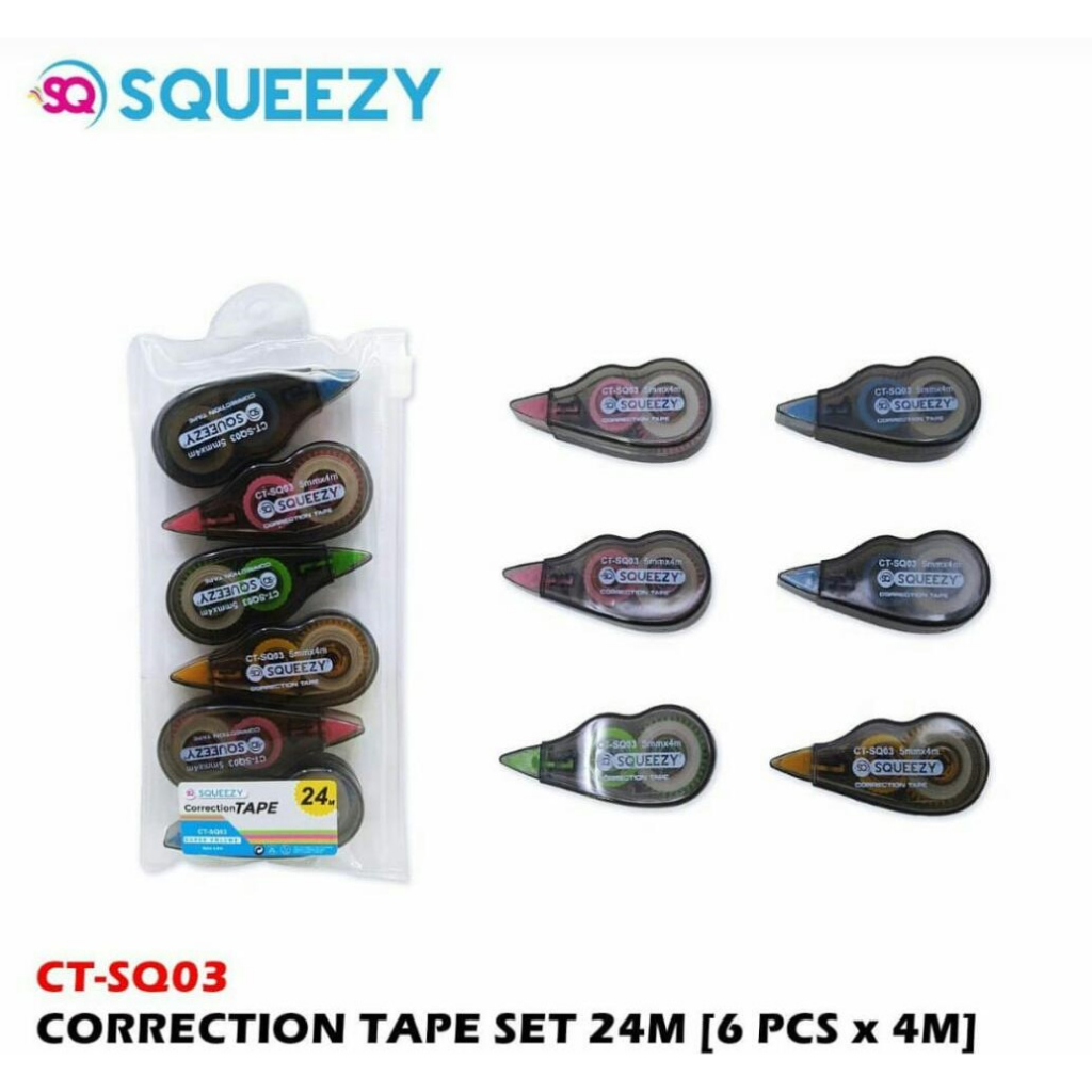 

Correction Tape SQUEEZY CT-SQ03 (1pack isi 6)