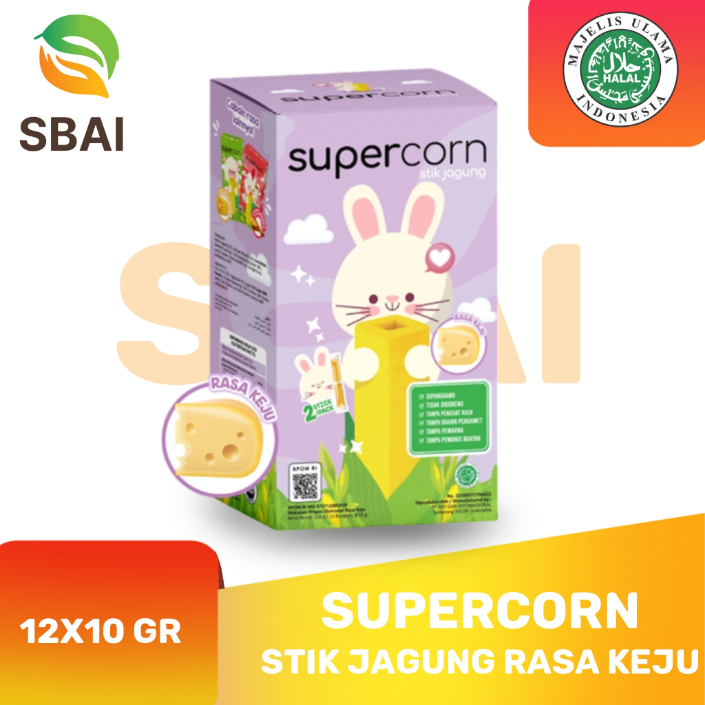 

Supercorn Stick Jagung Snack Anak rasa Keju