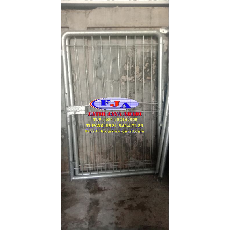Pintu pagar BRC tunggal T 150 x L 100 hotdip galvanized