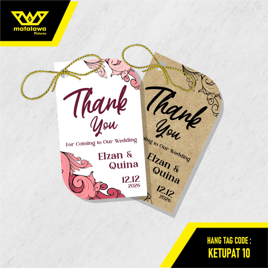 

Kartu HangTag Ucapan Souvenir Pernikahan Kode 10