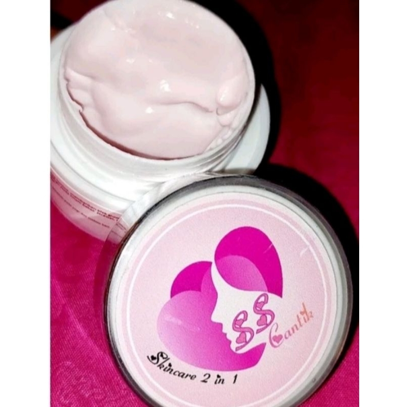 Cream SS CANTIK 2 IN 1 ( BPOM ) Cream Glowing untuk  Siang Malam10g