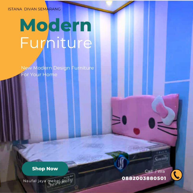 Divan sandaran karakter hello Kitty