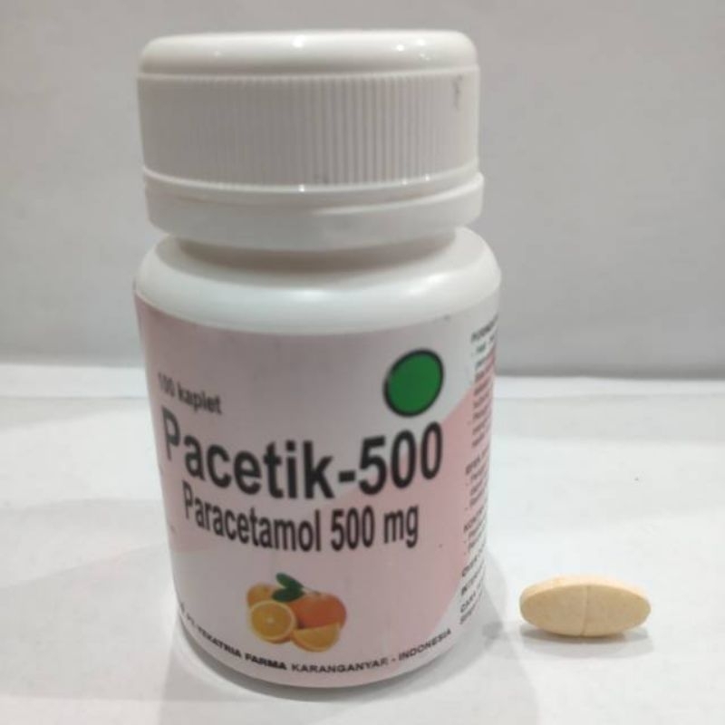 pacetik 500 mg botol isi 100 tablet / paracetamol 500 mg / pacetik tablet / paracetamol murah / obat