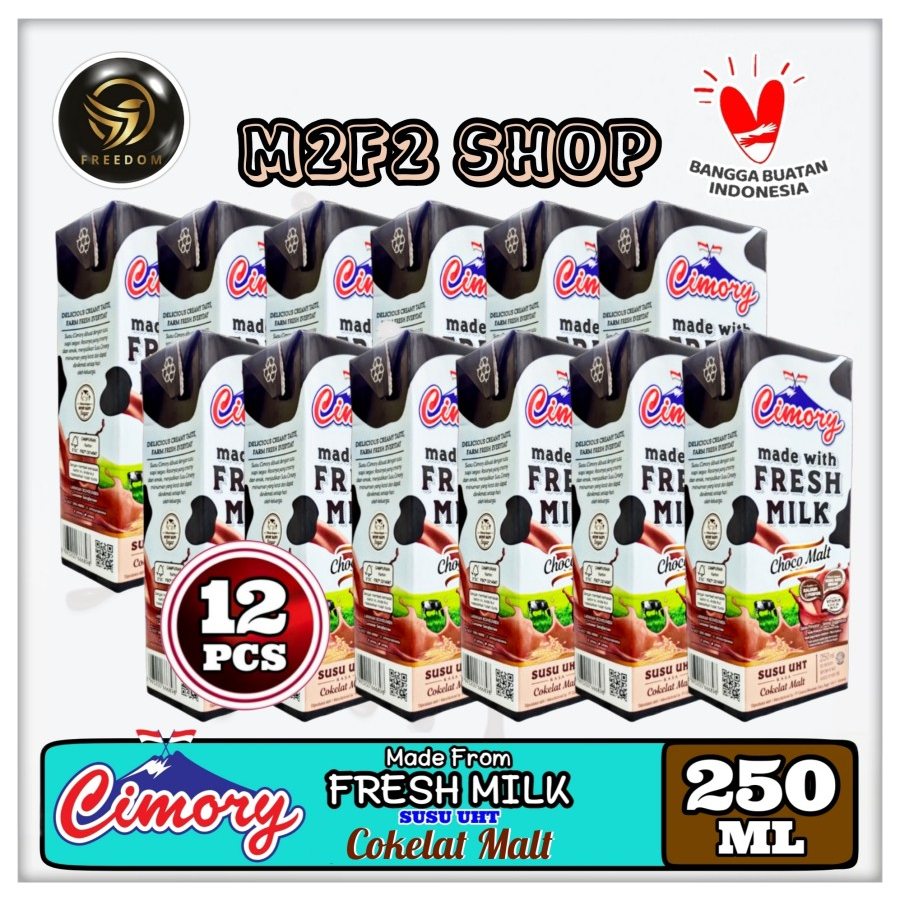 

Susu Cimory Fresh Milk Kotak UHT Choco | Cokelat Malt - 250 ml (Kemasan 12 Pcs)