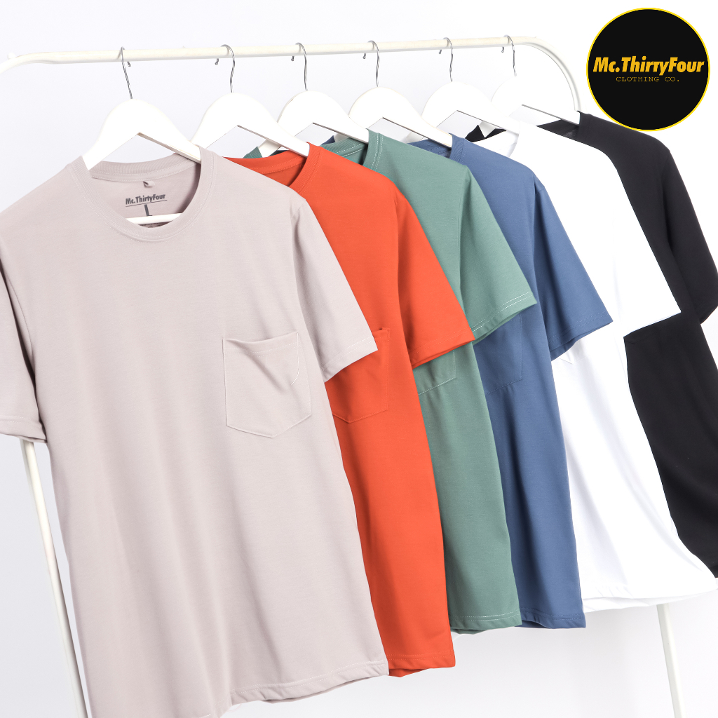 KAOS POLOS SAKU Mc.THIRTYFOUR/ KAOS POLOS SAKU/ BAJU POLOS UNISEX