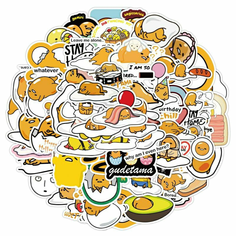 

Stiker Cutting GUDETAMA Vinyl Stiker Cute Waterproof | Stiker Tumbler Laptop | Stiker koper Hp Helm