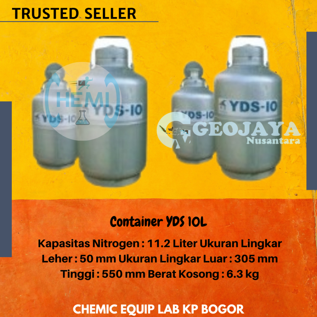 Container YDS 10L Kapasitas Nitrogen : 11.2 Liter