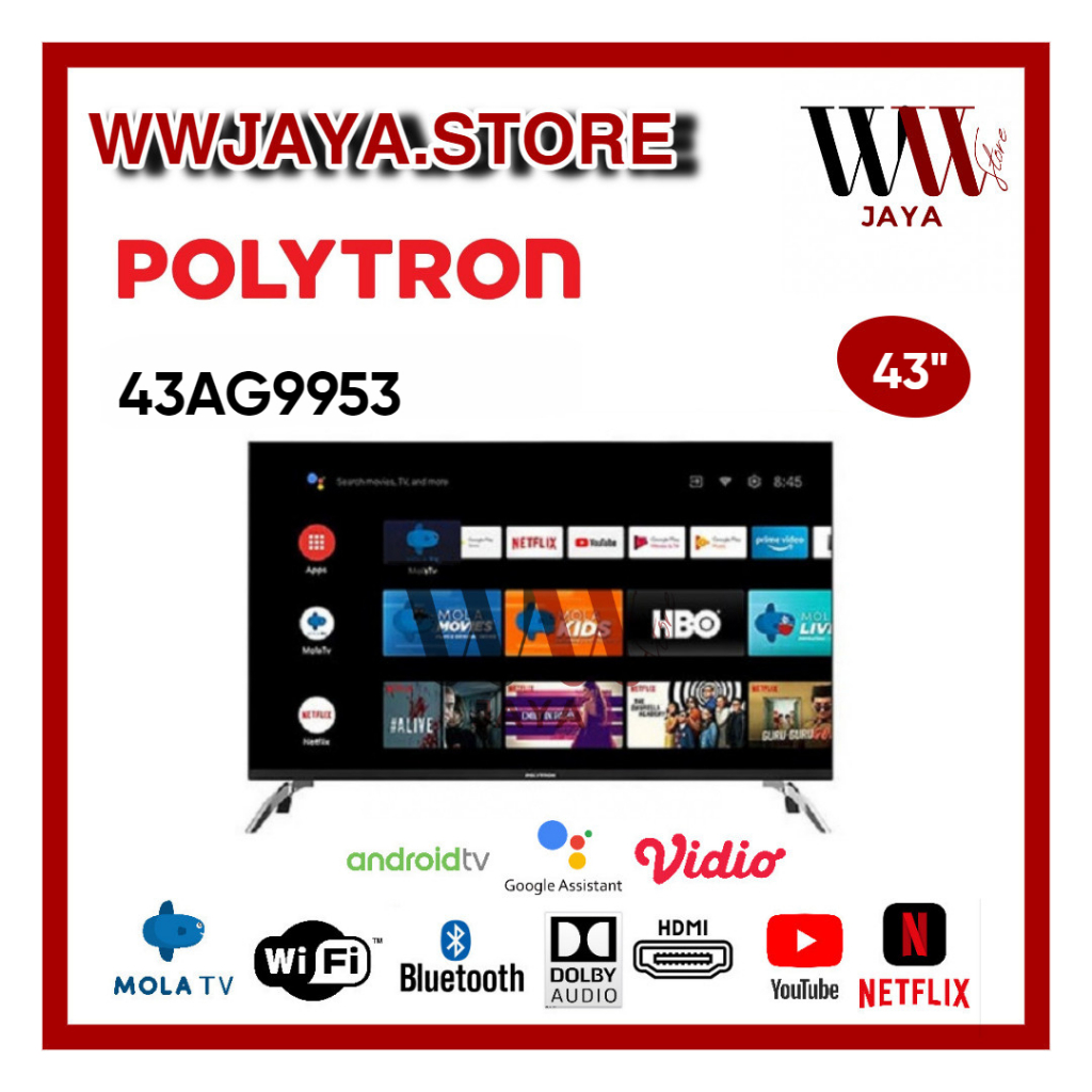 TV LED Polytron 43AG9953 LED Polytron 43 Inch Android TV