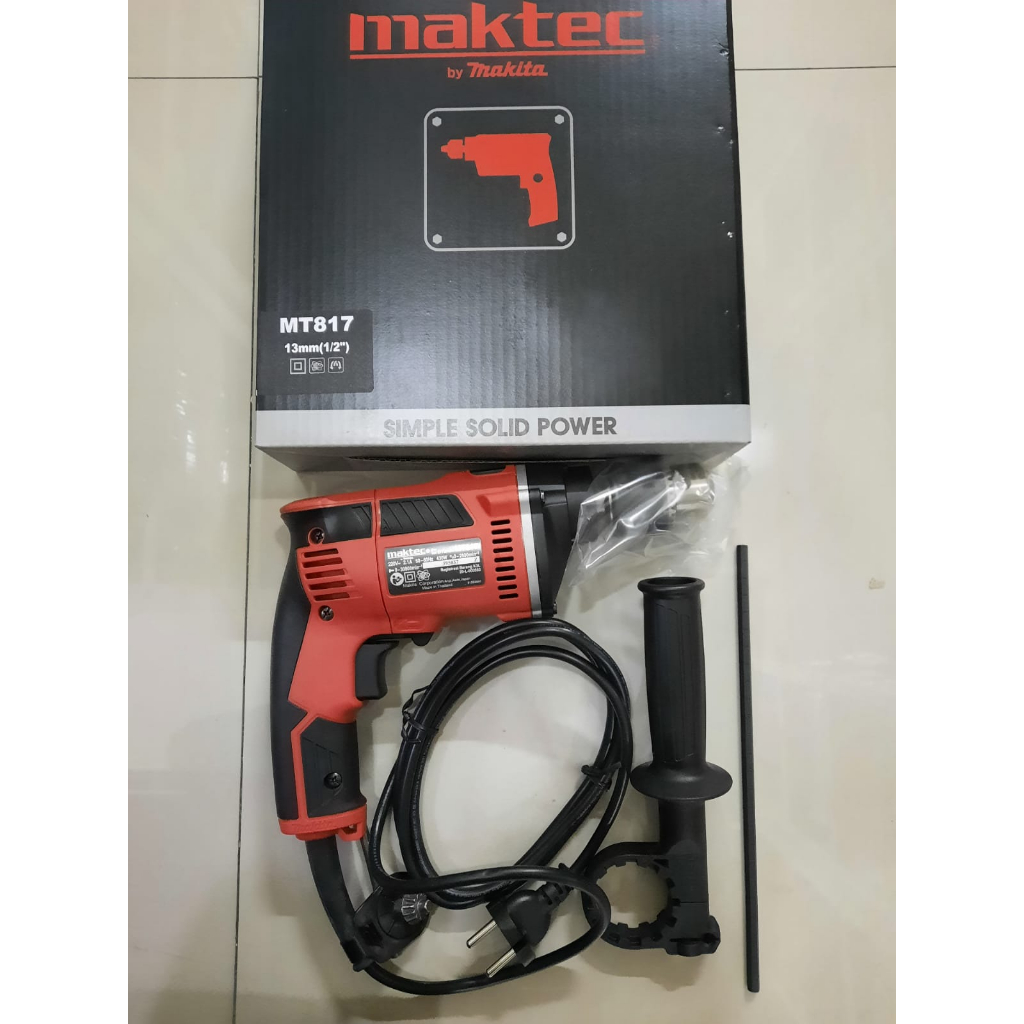 MAKTEC MT817 Mesin Bor Tangan Tembok / Beton 13mm Hammer Drill MT 817 Original