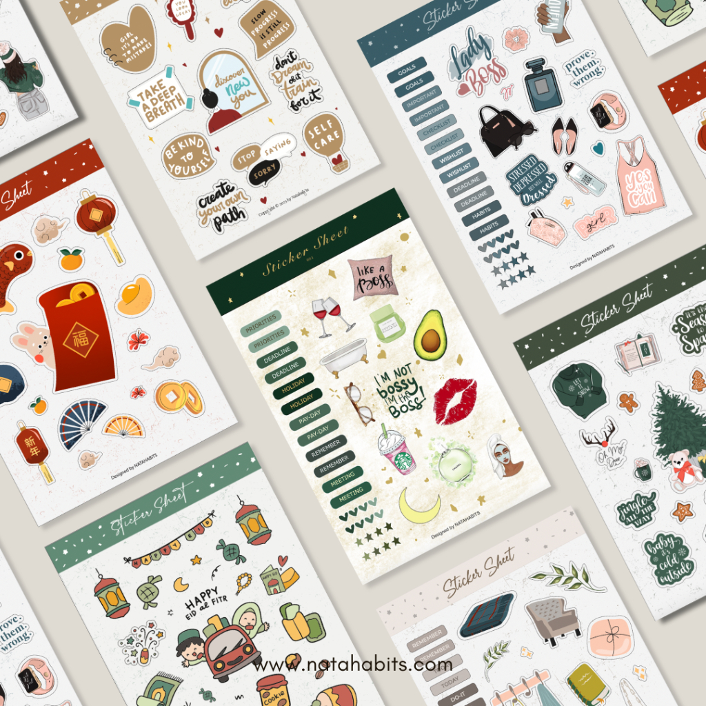 

NATAHABITS - Sticker Sheet