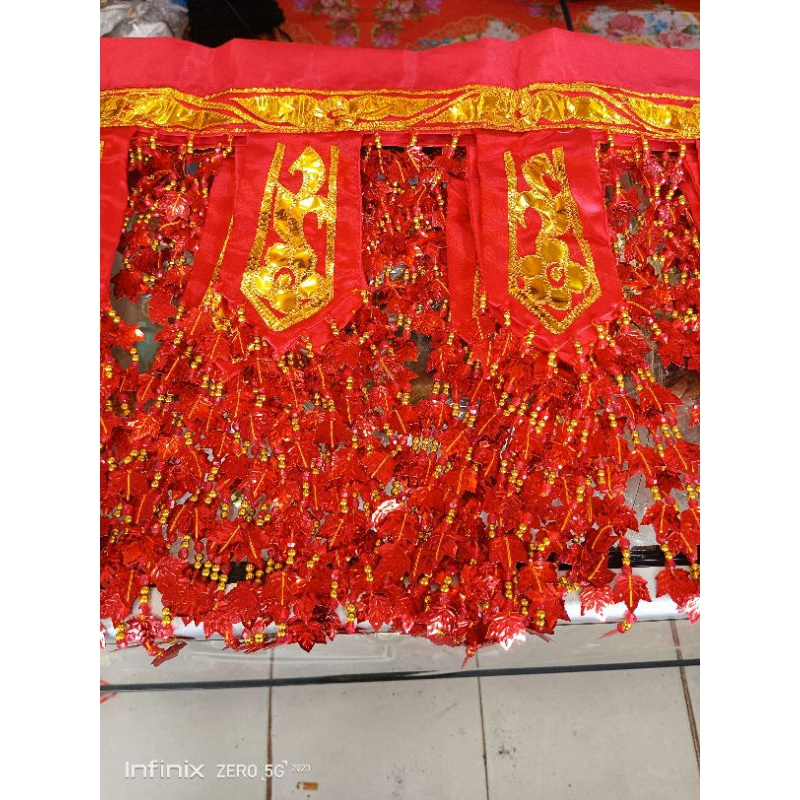 ondas/tirai decorasi pelaminan.