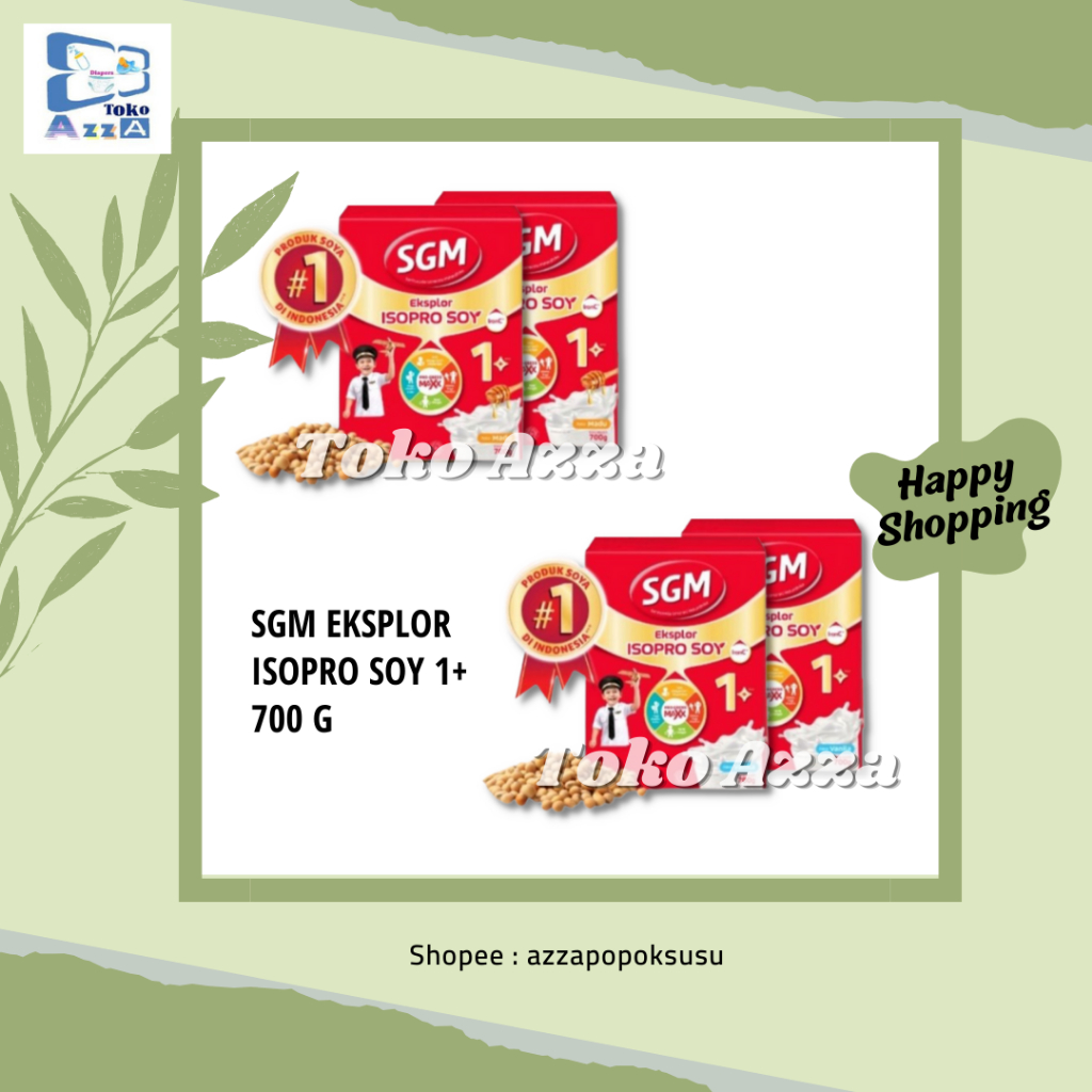 TOKO AZZA 2 - SGM EKSPLOR ISOPRO SOY 1+ / MADU / VANILA SUSU FORMULA /700 GR dan 400 GR SGM SOYA 1-5