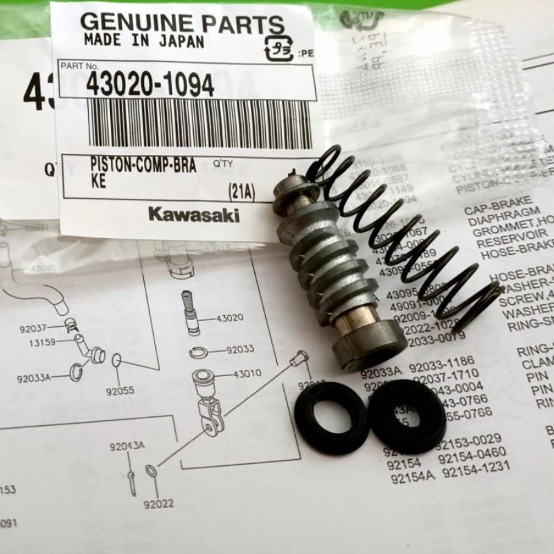 Seal Sil Master Rem Belakang ER6 ZX6R Z1000 Versys650 Original