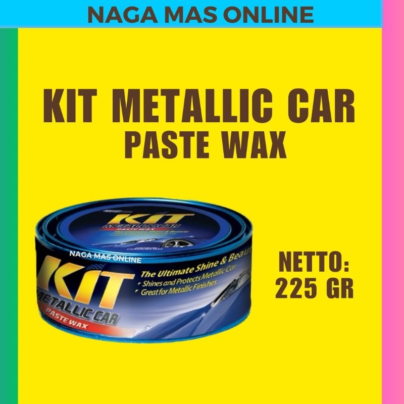 KIT METALLIC CAR PASTE WAX 225 GR / KIT KALENG BIRU / KIT WAX METALLIC / PENGKILAP MOBIL METALLIC