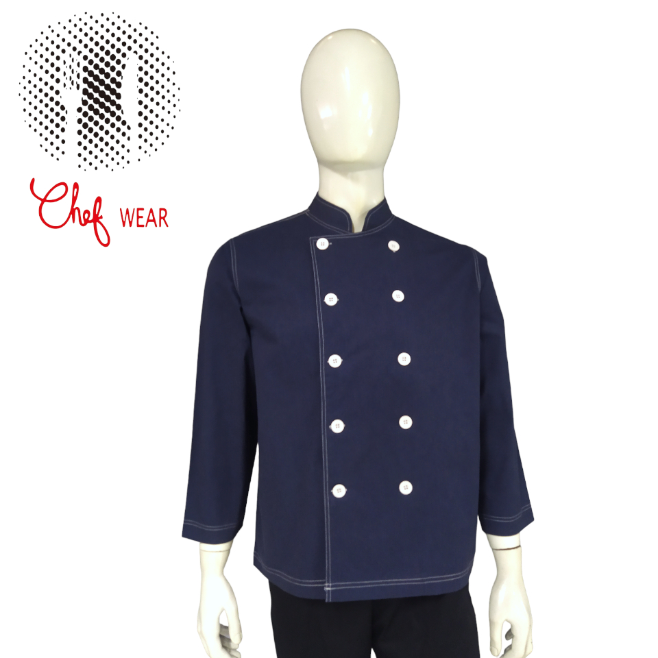 Chef Wear DOUGLAS Baju Koki LS Denim Biru