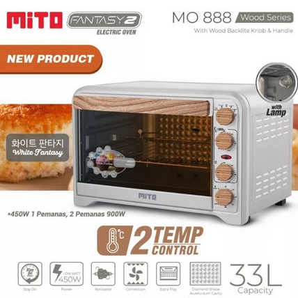 NEW MITO FANTASY2 FANTASY 2 ELECTRIC OVEN LISTRIK MO 888 DESIGN BARU 33 LITER 450 WATT