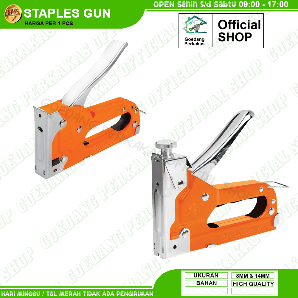 

Staples Gun Blackfoot Steples Tembak Jok Motor 8MM 14MM Orange