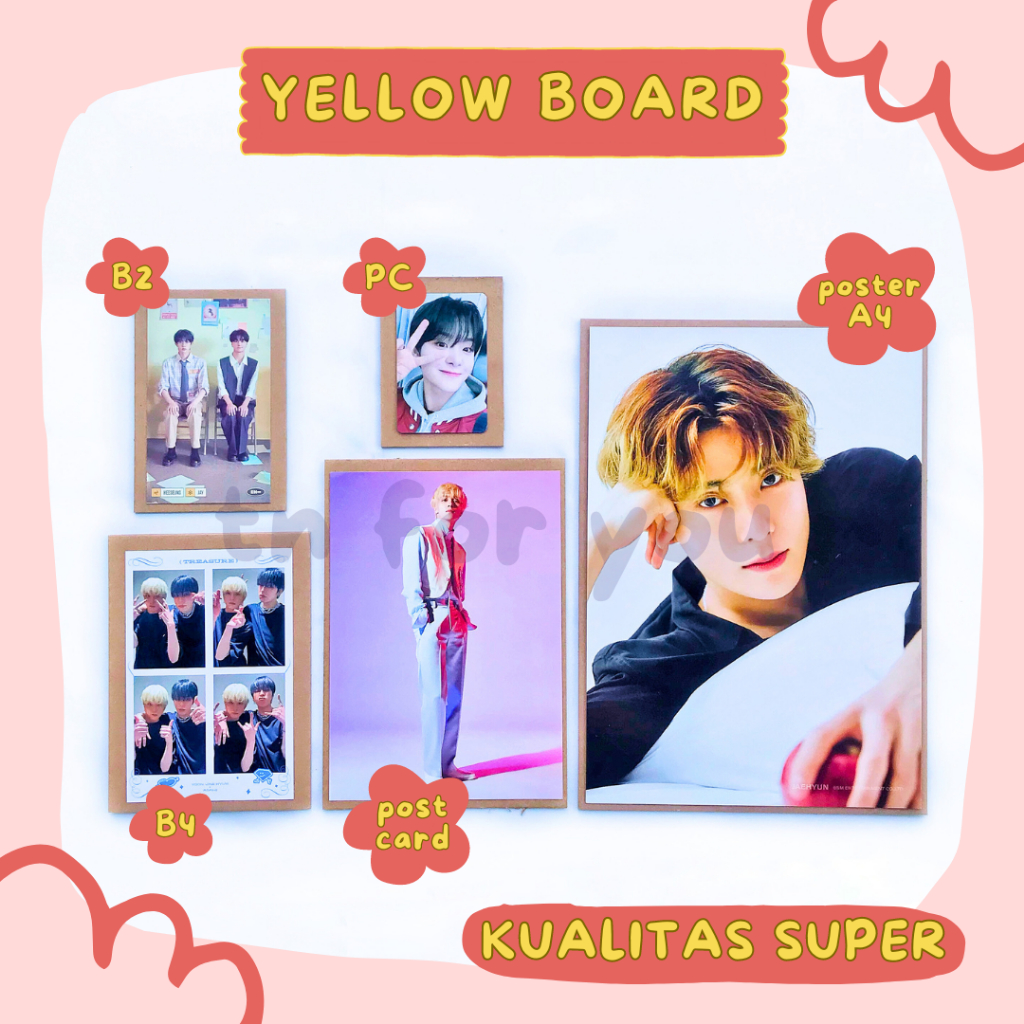 

Yellow Board | Kertas Karton Kuning Art Board Tebal No 30 | Bahan Perlengkapan Packing Pembungkus Photocard Yellow Board Karton PC Postcard Poster A4 Satuan